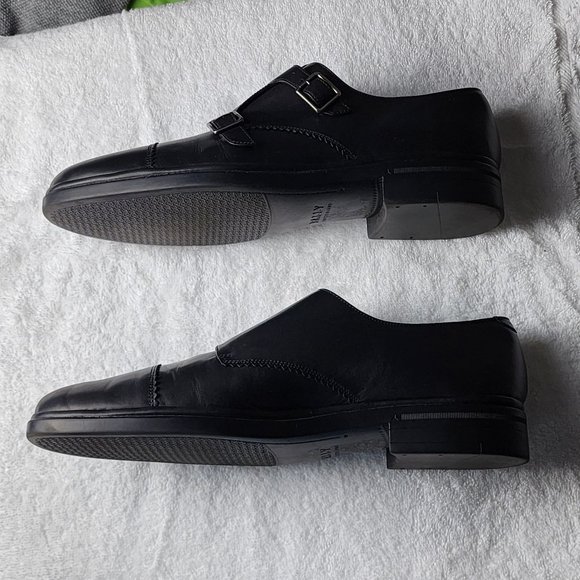 BALLY NEOS Black Calf Double Monk Strap US 9D